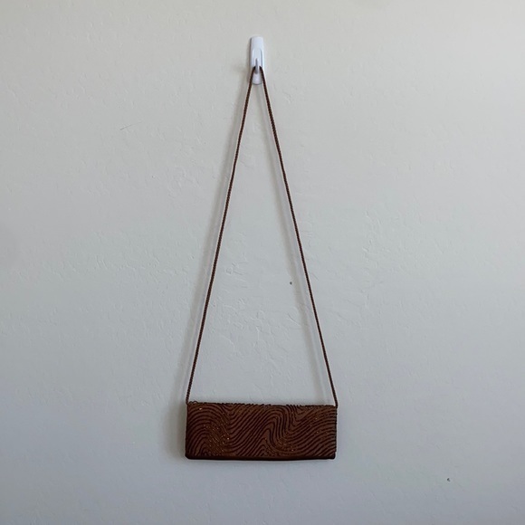 nytlites brown sequined evening bag - Picture 2 of 7